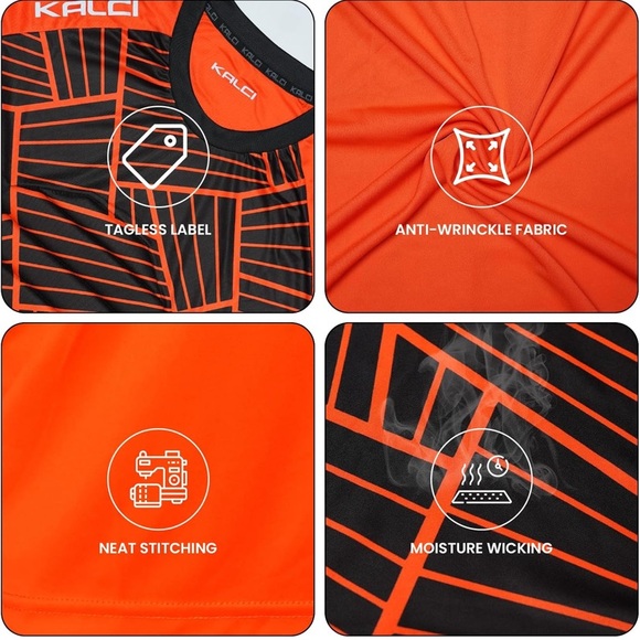 Kalci Hidden Chest Padding Soccer Goalie Long Sleeves Elbow Padded Goalkeeper - Picture 9 of 16